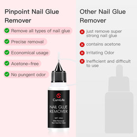 CurvLife 20ml size scale beside everyday items showing portable nail care advantage