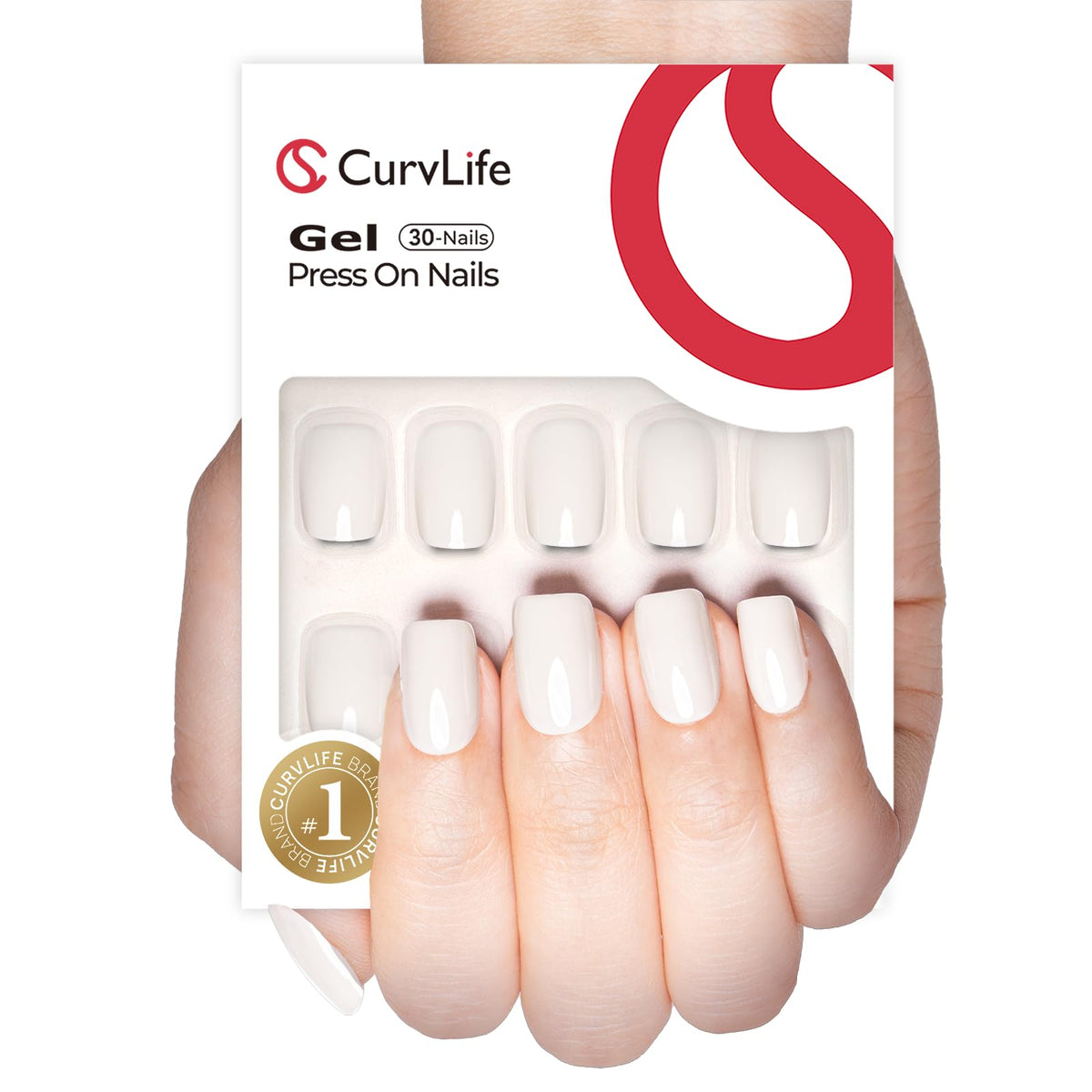 CurvLife soft gel close-up texture showing smooth glossy finish and comfort
