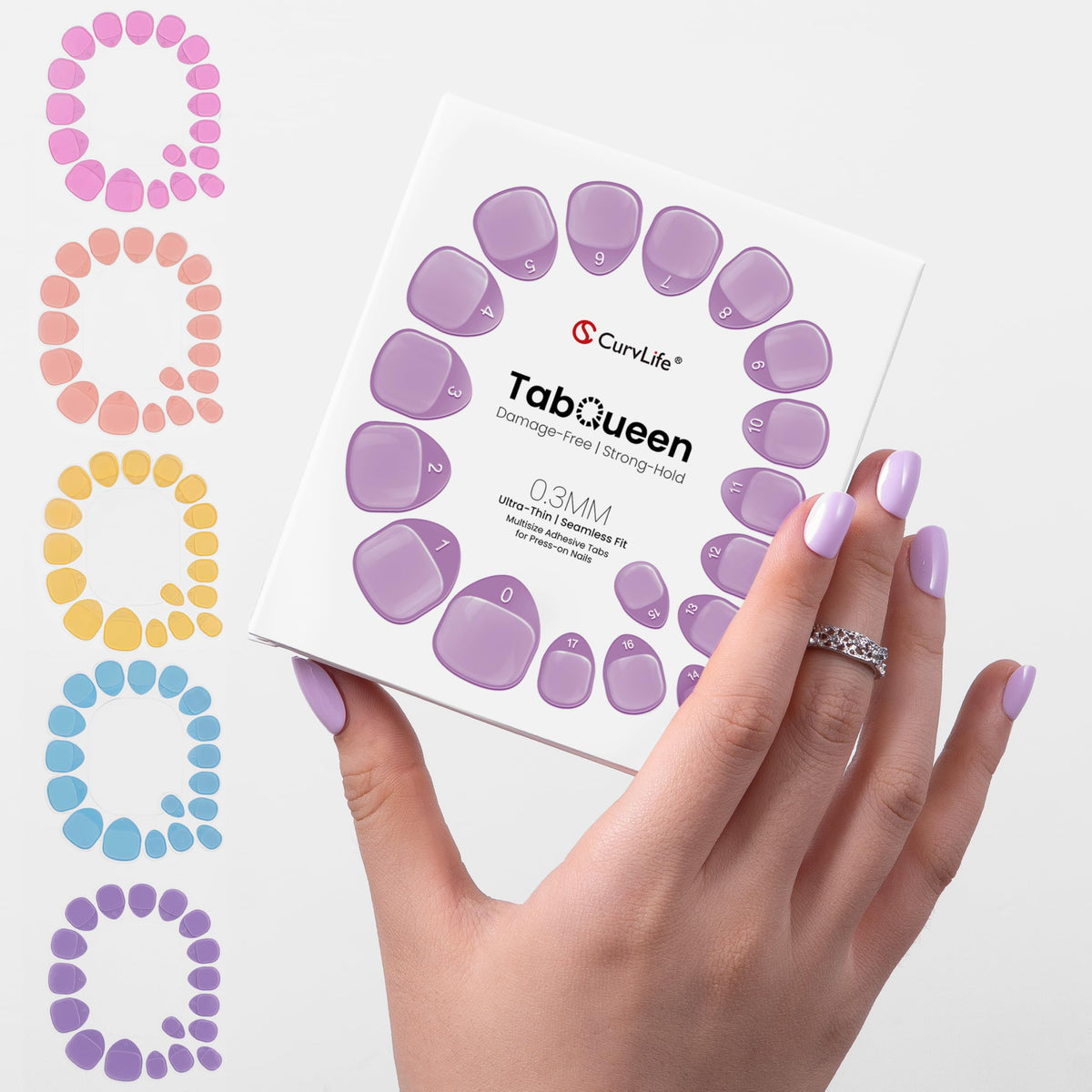 CurvLife TabQueen front packaging showing 180pcs for fast use