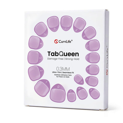 CurvLife front packaging showing 360 tabs and size range benefit
