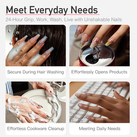 CurvLife kit tools with manual for easy at-home press-on nails