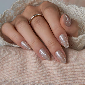 CurvLife front packaging showing Wine Petal nails and included tools for a ready kit