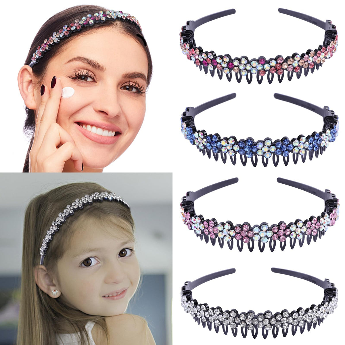 Cutewing headband worn by model showing secure stylish hold