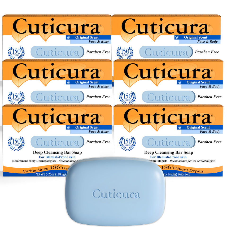 Cuticura front packaging pack of six showing value and convenience