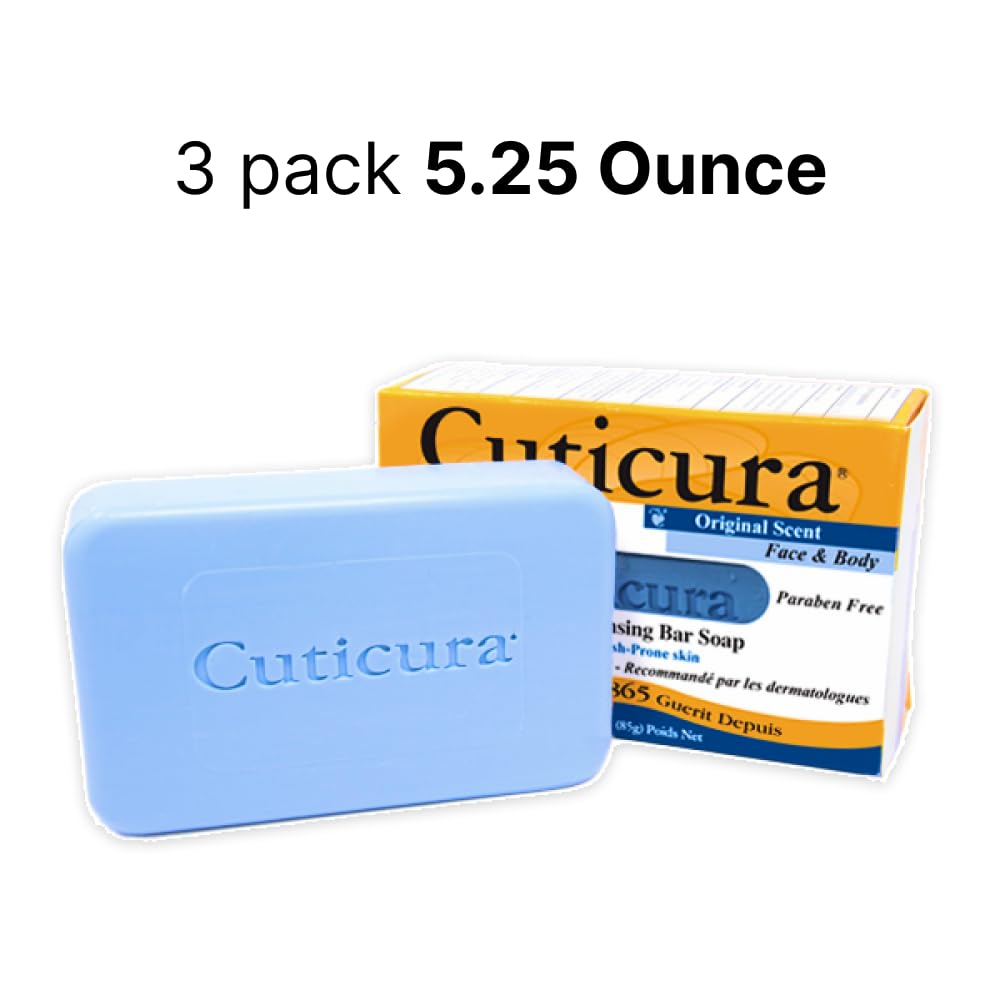 Cuticura single bar close-up, brand and gentle cleansing surface visible