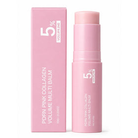 CWYRLTKA front packaging of pink collagen balm stick, easy travel hydration
