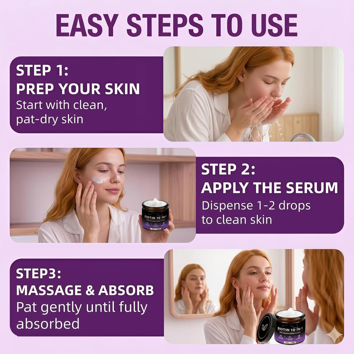 CWZY cream applied on hand demonstrating fast absorption and smooth feel