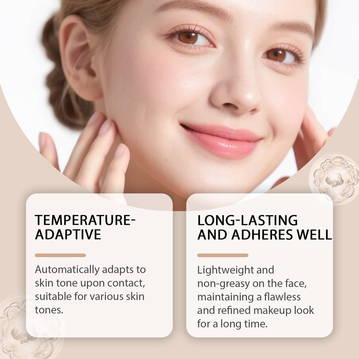 CWZY on mature woman in daylight showing dewy natural coverage benefit