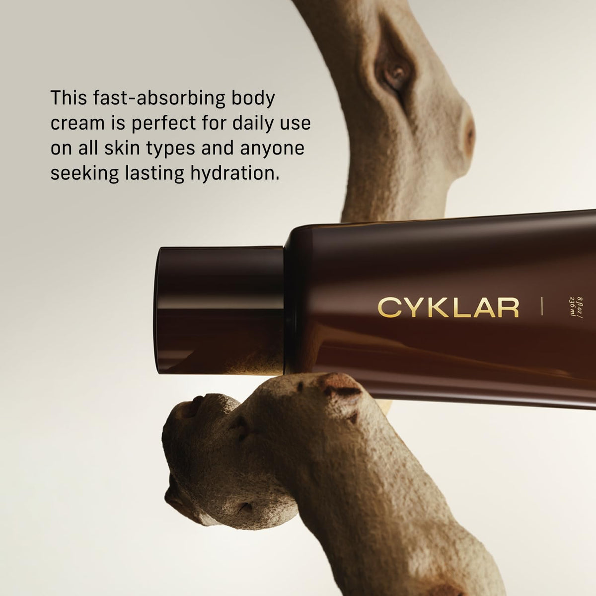 CYKLAR hand squeezing tube to demonstrate easy dispensing benefit