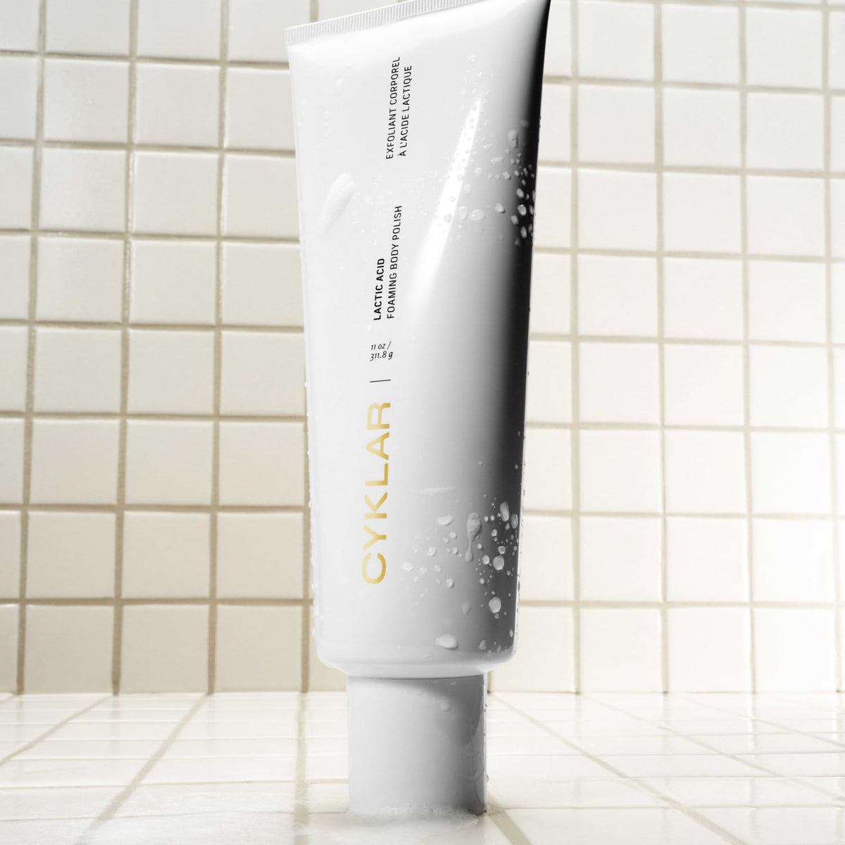 CYKLAR bathroom shelf lifestyle shot showing product integration into routines