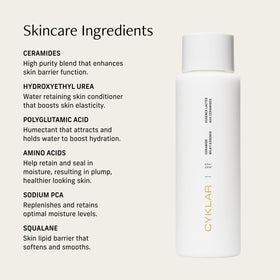 CYKLAR absorbed into skin close-up showing non-greasy finish benefit