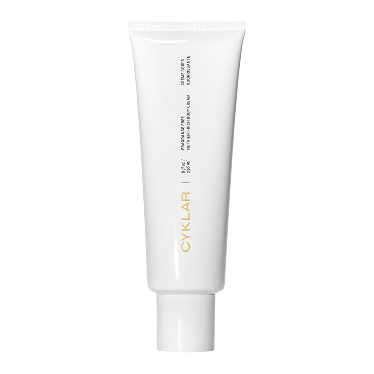 CYKLAR front tube showing label and easy-squeeze 8oz benefit