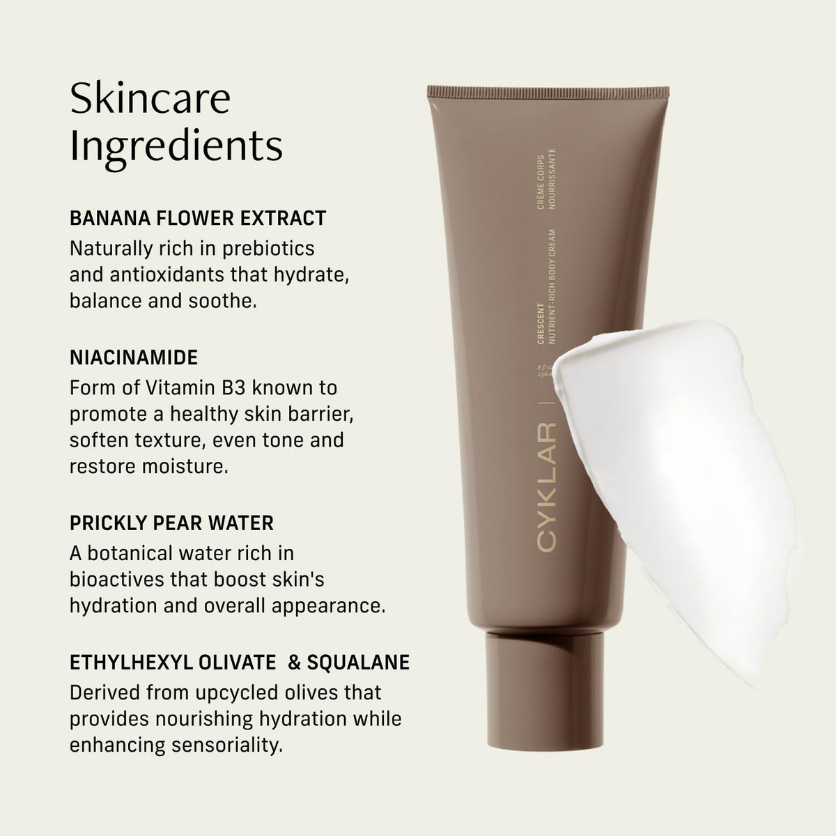 CYKLAR label close-up highlighting ingredients and scent profile