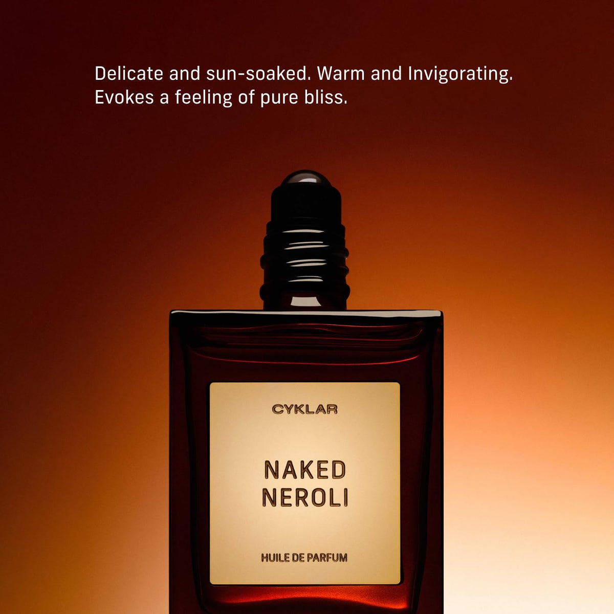 CYKLAR oil texture droplet highlighting smooth formula and skin-warming glow