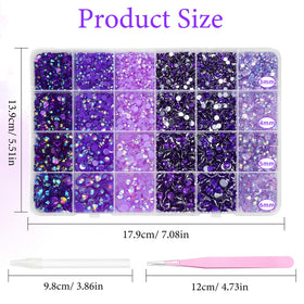 Cynailli close-up of 24-grid compartments highlighting color gradient variety