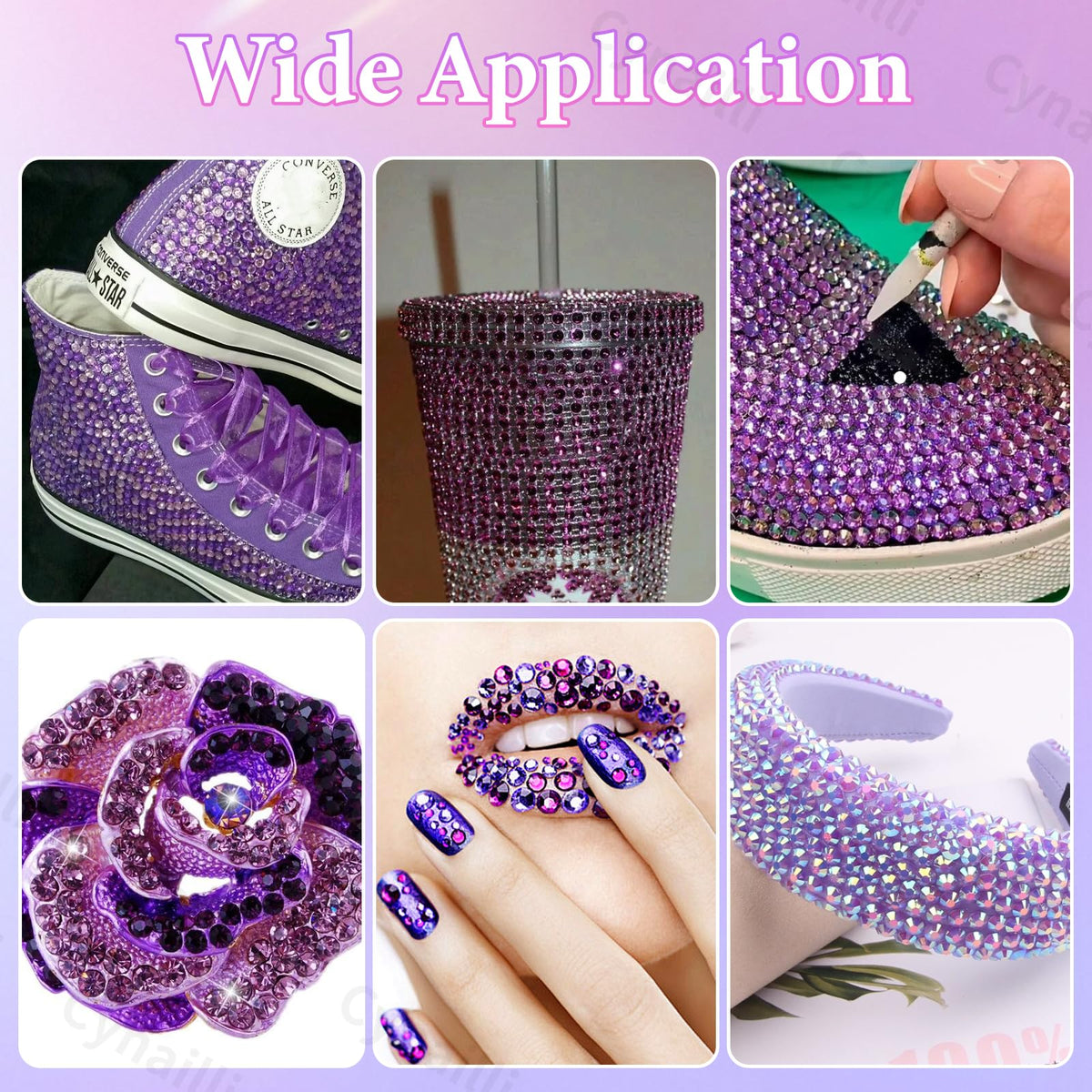 Cynailli tweezers and pickup pen beside gems showing tools for accurate placement
