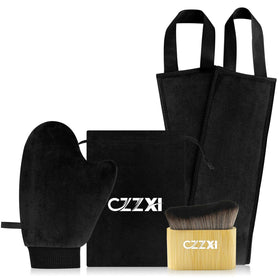 CZZXI front packaging showing complete tanning kit and benefits