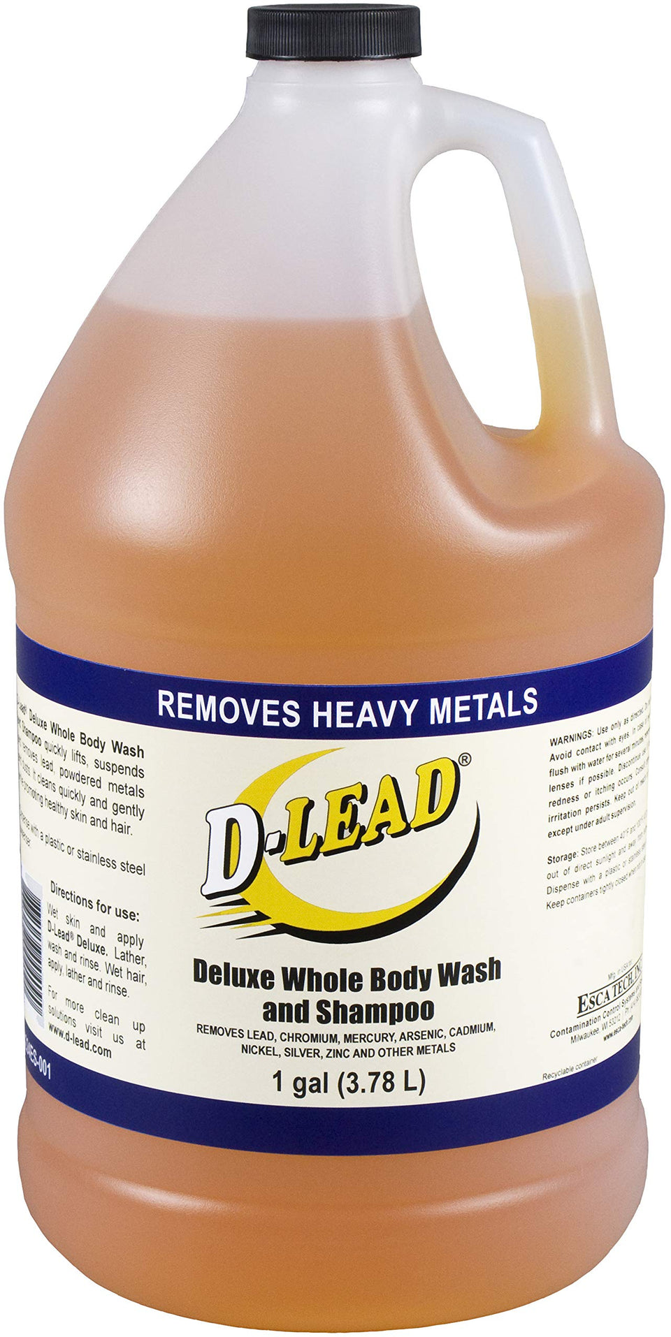 D-Lead gallon bottle front label showing product and conditioning benefits