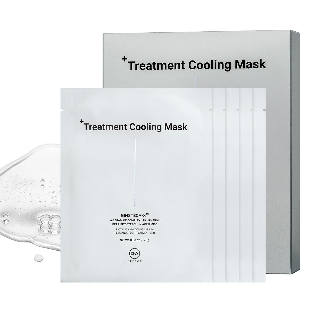 DA EFFECT front packaging showing calming cooling mask benefits