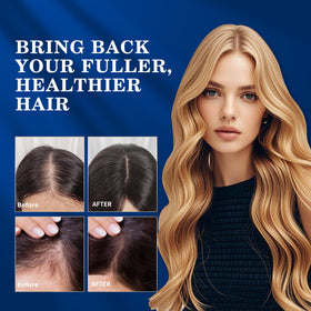 DAAZZS applying spray to scalp showing targeted use and straightforward application
