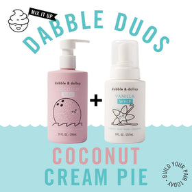 Dabble & Dollop playful bath scene with abundant bubbles encouraging easier routines
