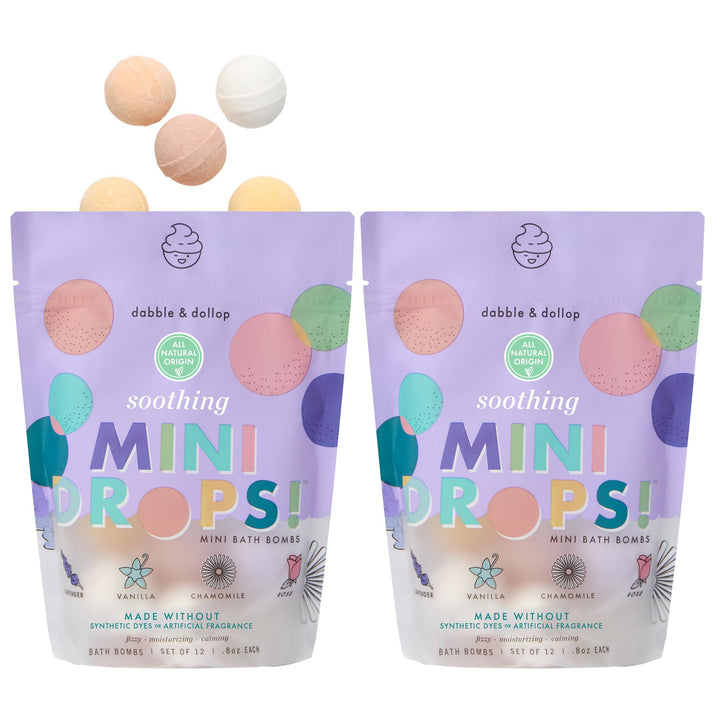 Dabble & Dollop front packaging showing two resealable pouches and variety benefit
