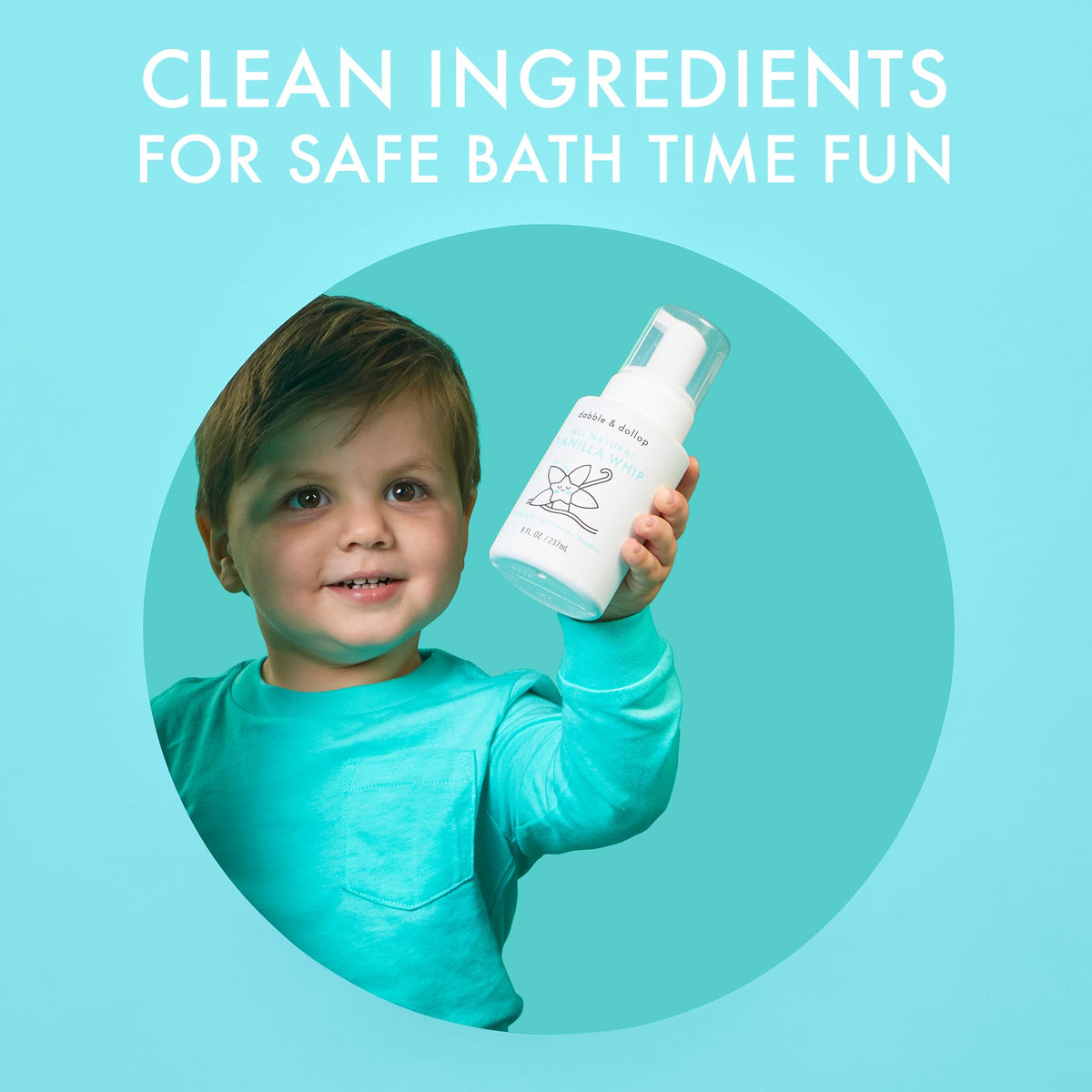 Dabble & Dollop gel texture close-up showing creamy lather for gentle cleansing