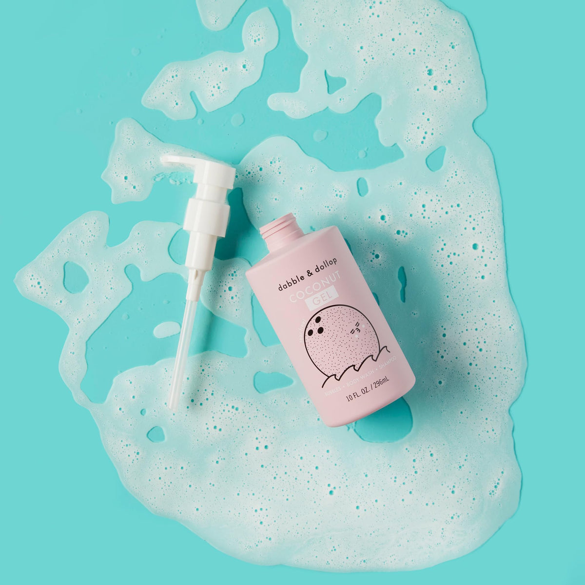 Dabble & Dollop hair wash before and after illustrating smoother, easier-to-comb hair
