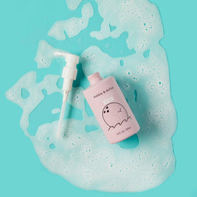 Dabble & Dollop hair wash before and after illustrating smoother, easier-to-comb hair