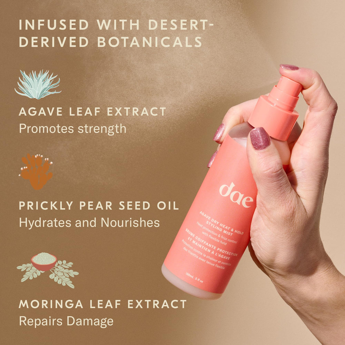 DAE spray nozzle producing ultra-fine mist for even coverage