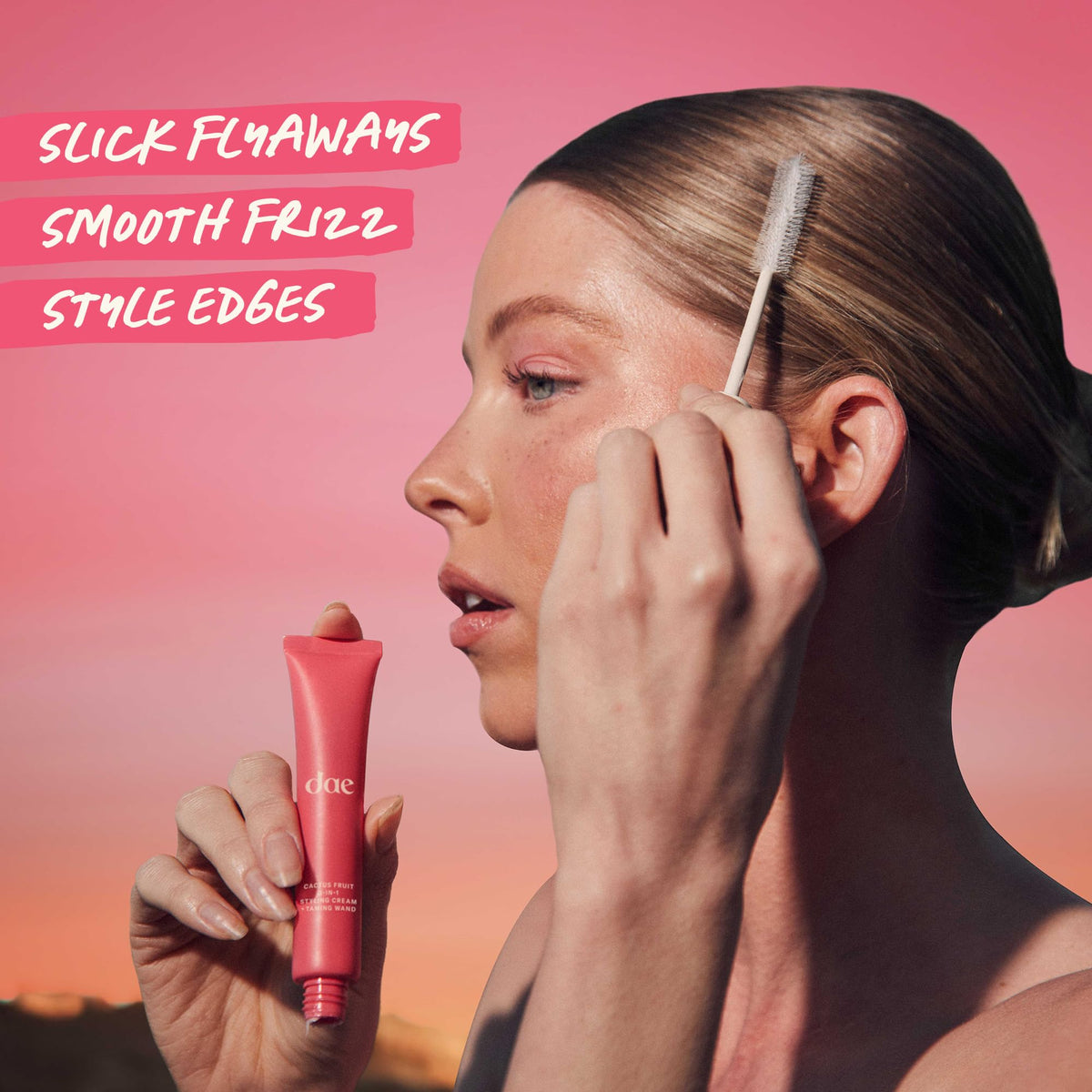 DAE wand applicator detail delivering precise edge control and styling