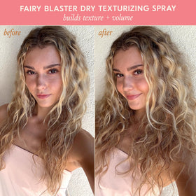DAE Fairy Blaster applied at roots showing added lift and oil-absorbing benefit