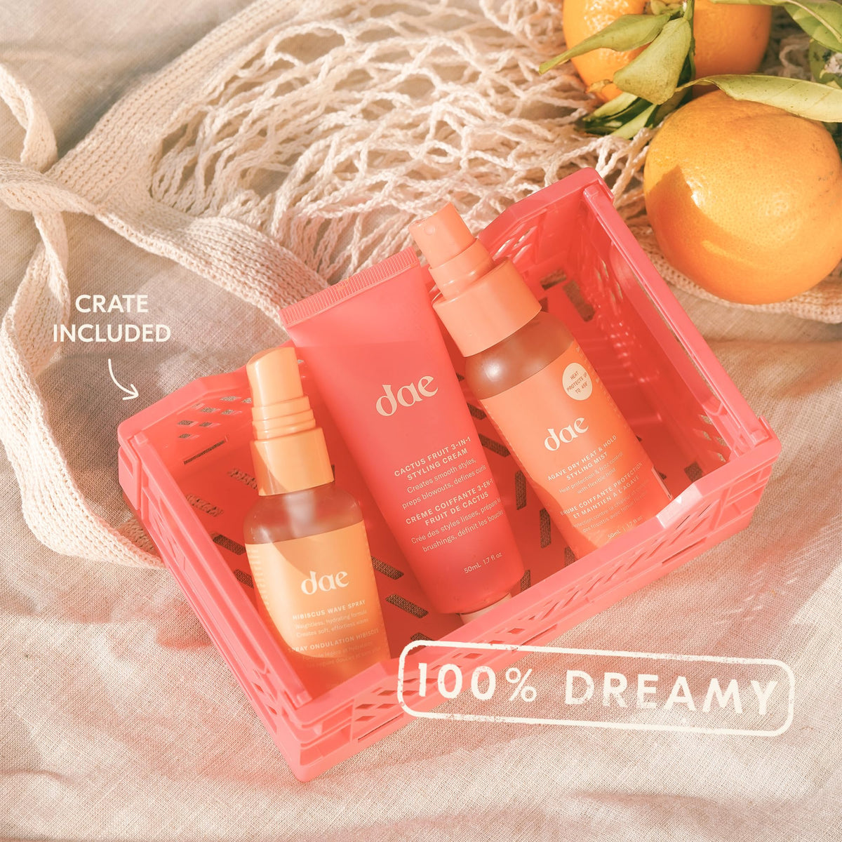 DAE cream on bathroom counter in lifestyle scene for realistic everyday use