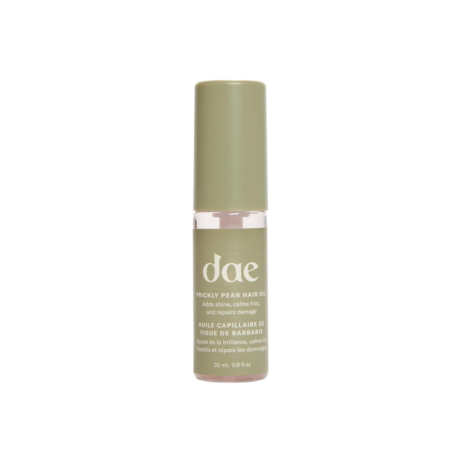 DAE front packaging showing bottle and compact travel-friendly size with brand benefit