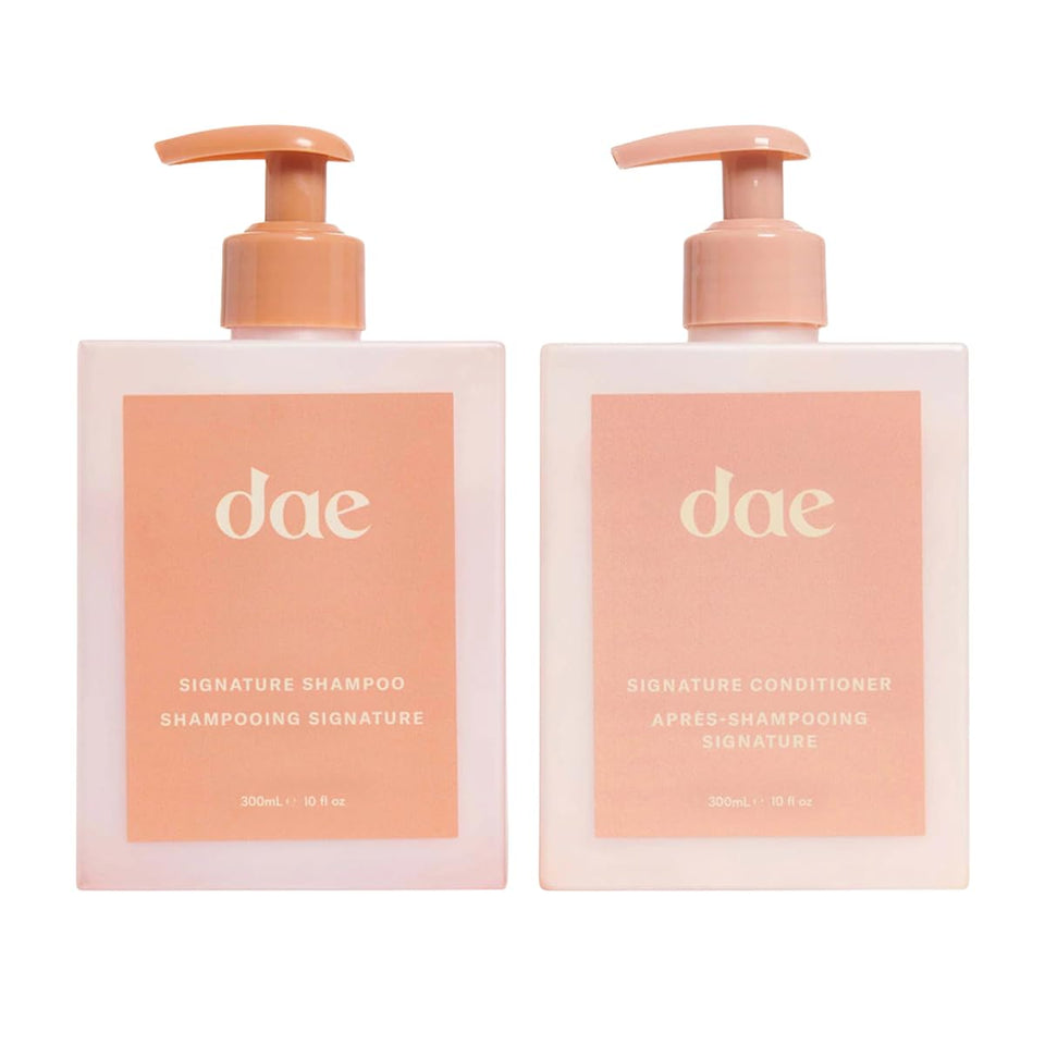 DAE Signature Duo front packaging showing both bottles and benefits