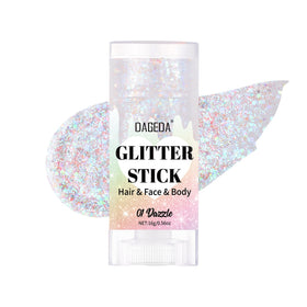 DAGEDA dazzle front packaging showing glitter stick and star flakes for quick use