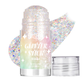 DAGEDA front packaging and cap showing compact glitter stick for portability