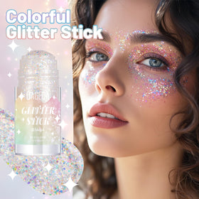 DAGEDA stick texture close-up revealing holographic sparkle and cream glide