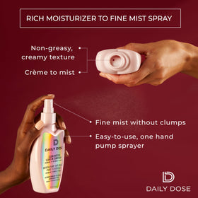 DAILY DOSE before and after detangling demonstrating reduced knots and softness