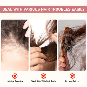 Daioai usage wet hair application showing easy scalp and strand nourishment