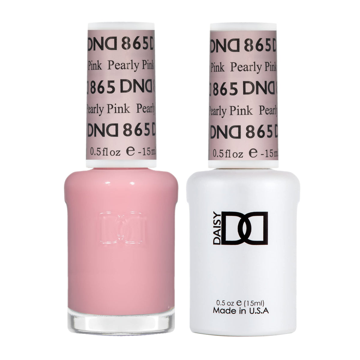 DAISY DND front view of duo pack showing pearly pink bottles and label benefit: coordinated shade
