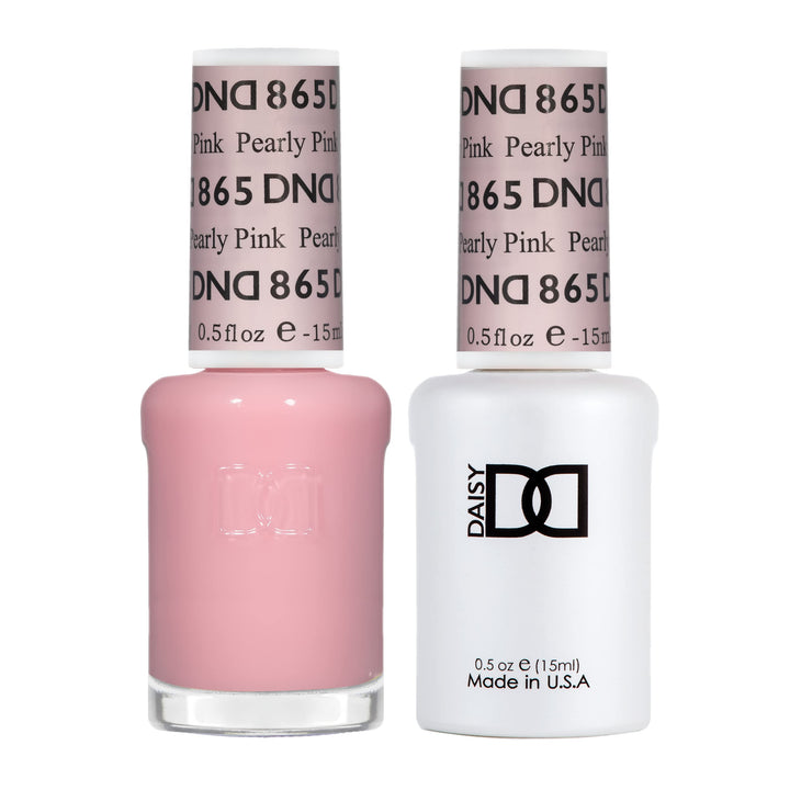 DAISY DND front view of duo pack showing pearly pink bottles and label benefit: coordinated shade