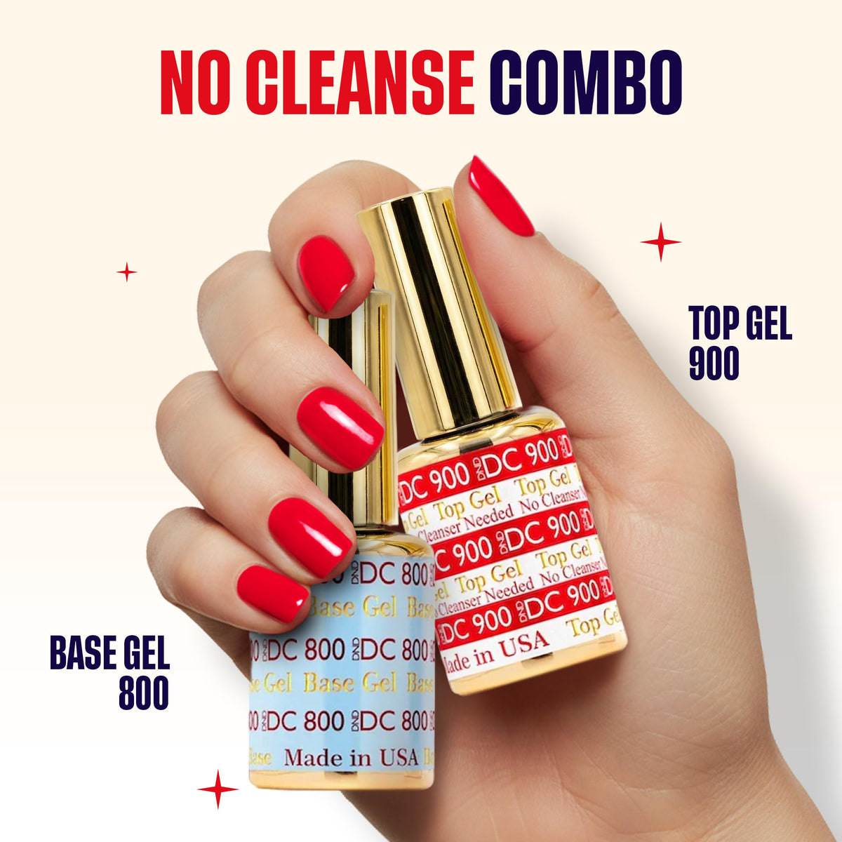 DAISY DND base gel 800 close-up texture showing smooth consistency for strong adhesion