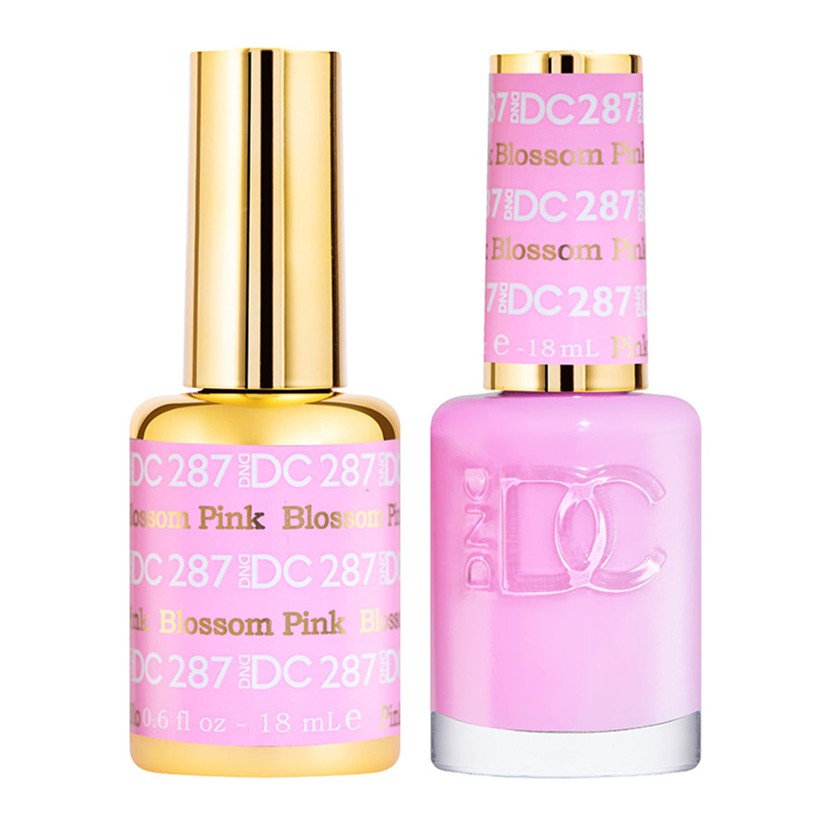 DAISY DND front packaging showing the Blossom Pink duo and benefit of color match
