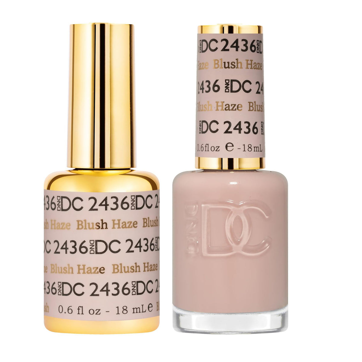 DAISY DND front view of gel and lacquer bottles showing matching shade and convenience