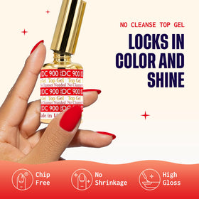 DAISY DND gels in use during manicure application for faster salon curing benefit