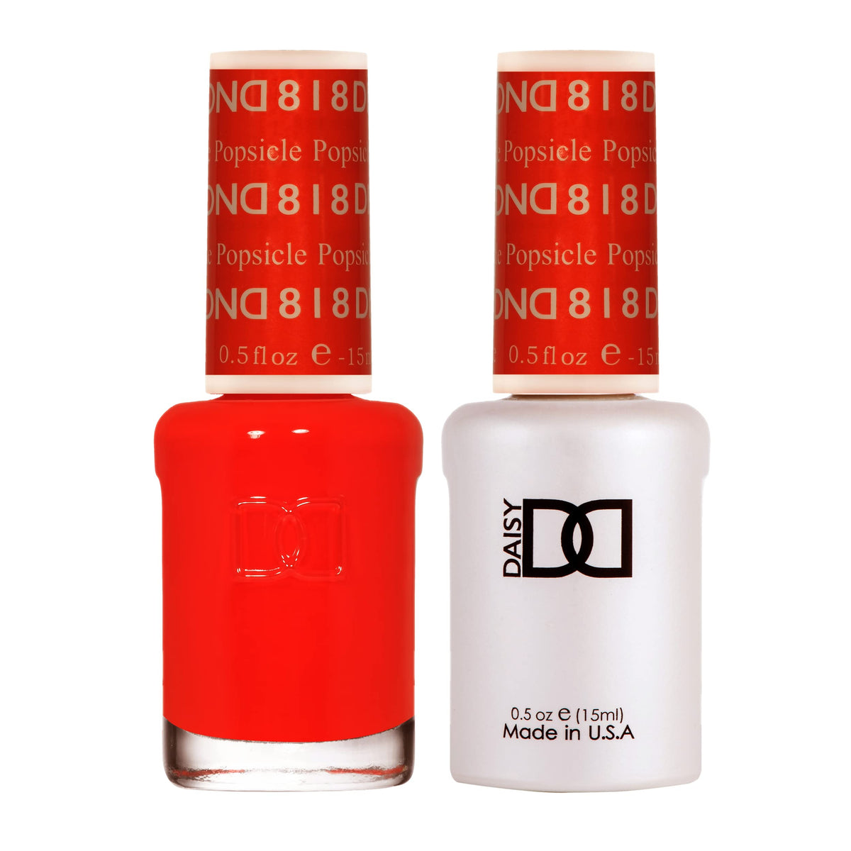 DAISY DND front packaging showing both gel and lacquer, vibrant neon orange shade for bold manicures