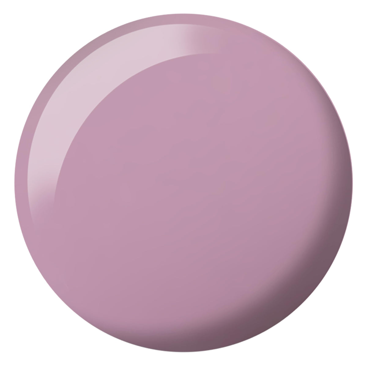 DAISY DND swatch on fingernail showing sheer lilac tint and buildable color