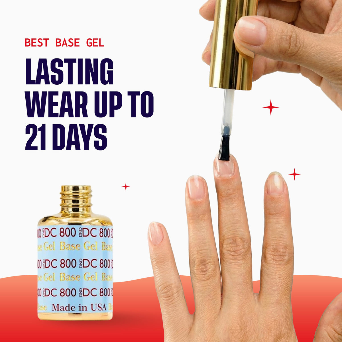 DAISY DND top gel 900 glossy surface detail showing no-wipe shine and durable protection