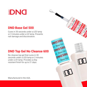 DAISY DND No Cleanse Top Gel 600 applied on nail, glossy finish for long-lasting shine